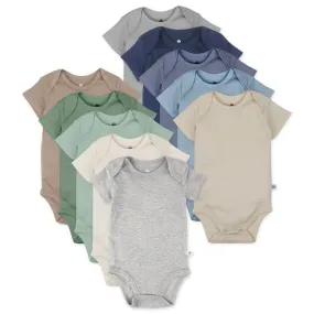 10-Pack Organic Cotton Short Sleeve Bodysuits