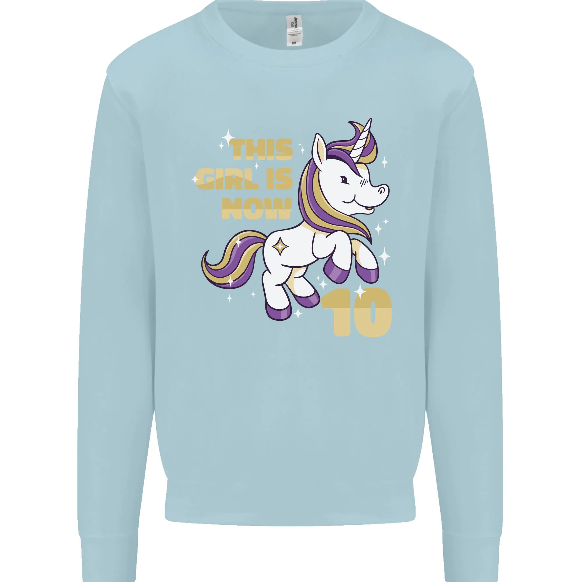 10 Year Old Birthday Girl Magical Unicorn 10th Kids Sweatshirt Jumper