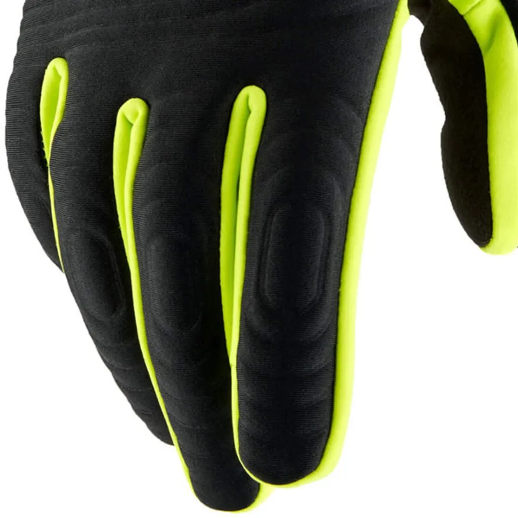 100% Brisker Xtreme Gloves Black/Fluo Yellow