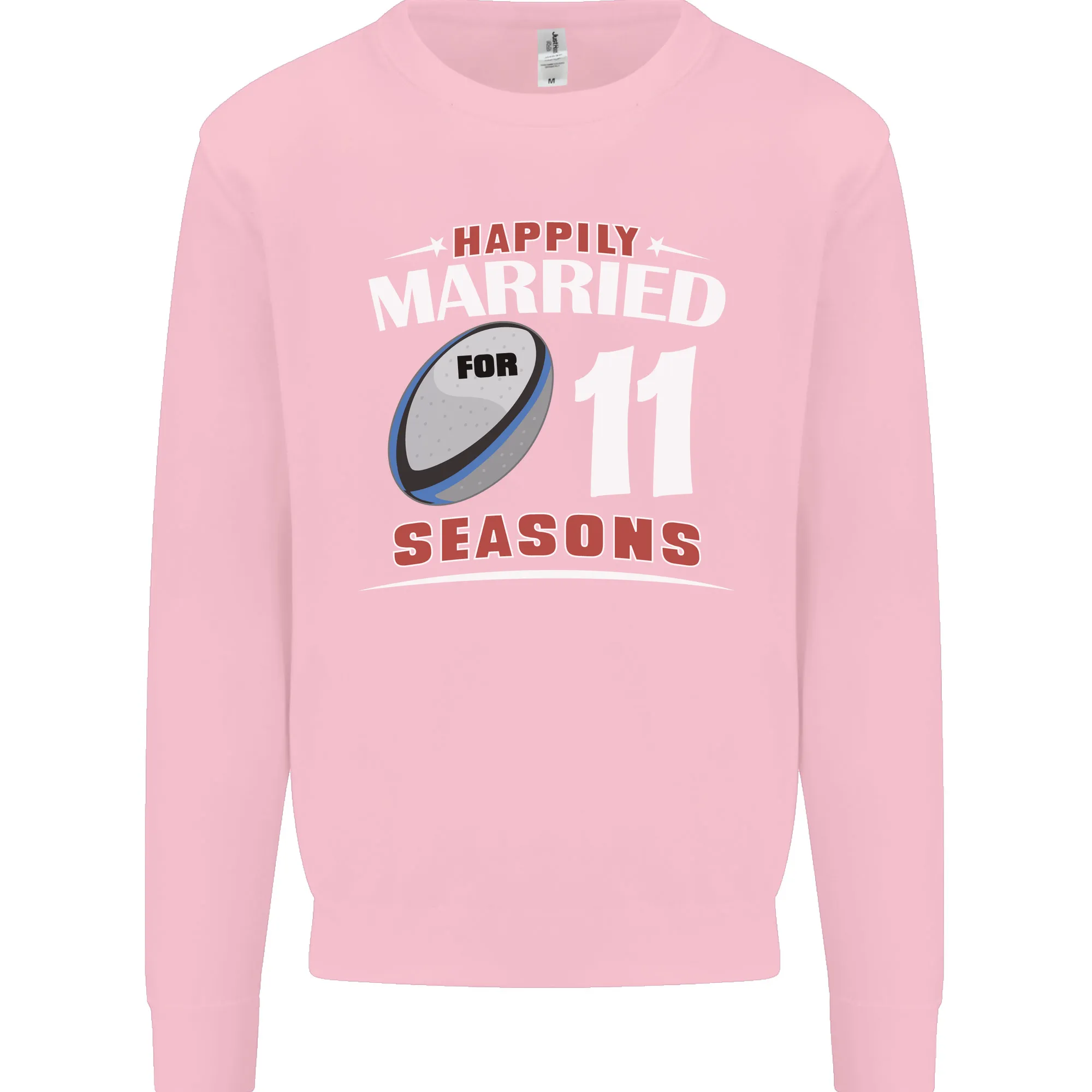 11 Year Wedding Anniversary 11th Rugby Mens Sweatshirt Jumper