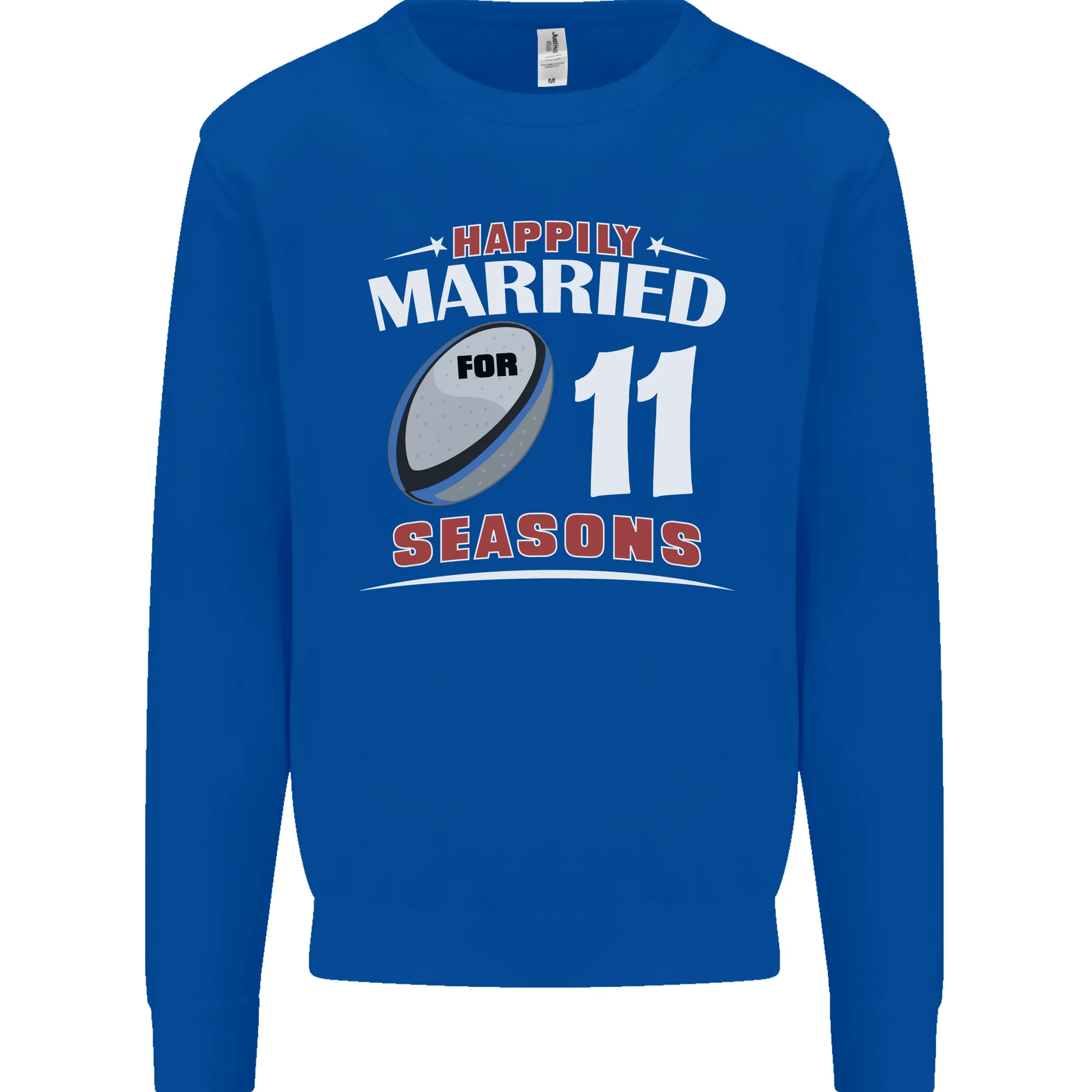 11 Year Wedding Anniversary 11th Rugby Mens Sweatshirt Jumper