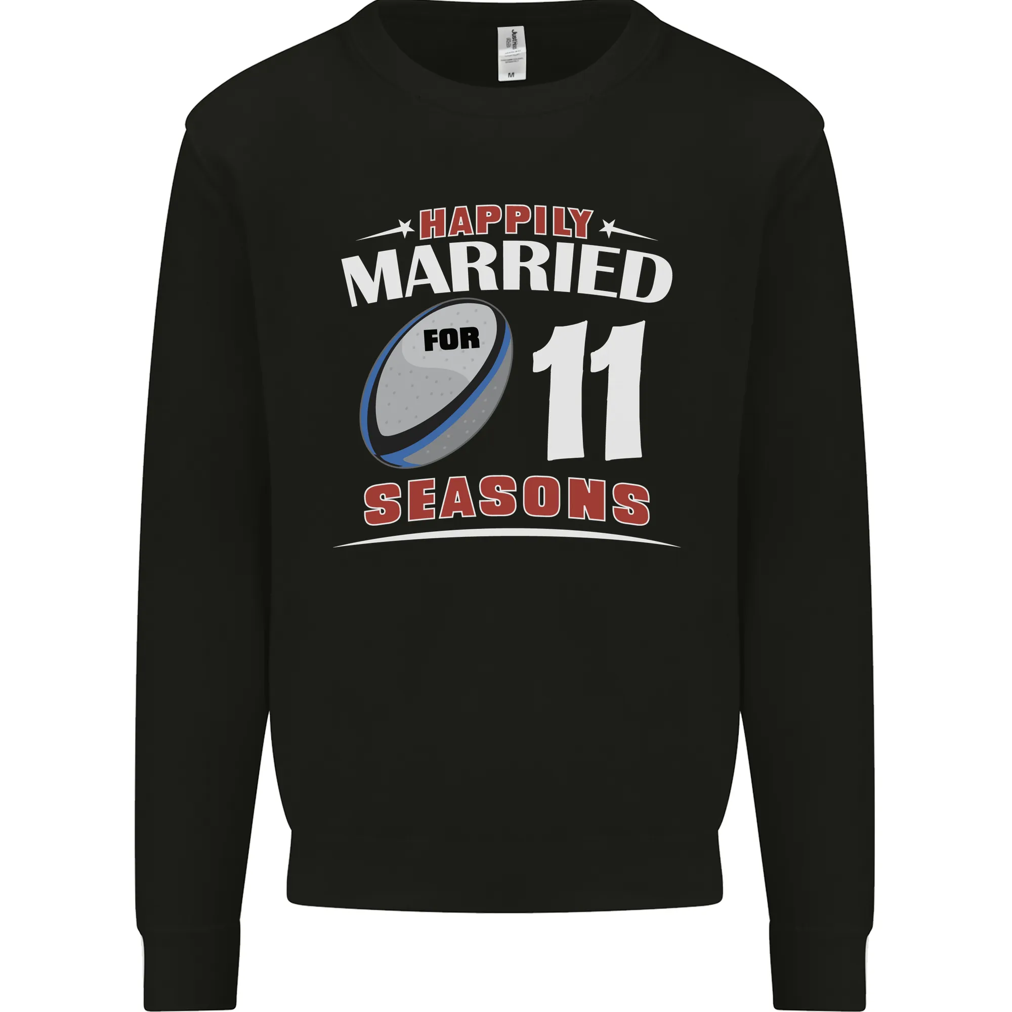 11 Year Wedding Anniversary 11th Rugby Mens Sweatshirt Jumper