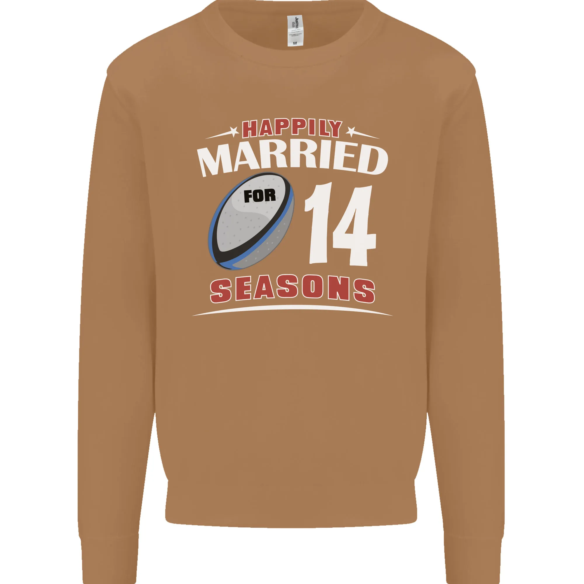 14 Year Wedding Anniversary 14th Rugby Mens Sweatshirt Jumper