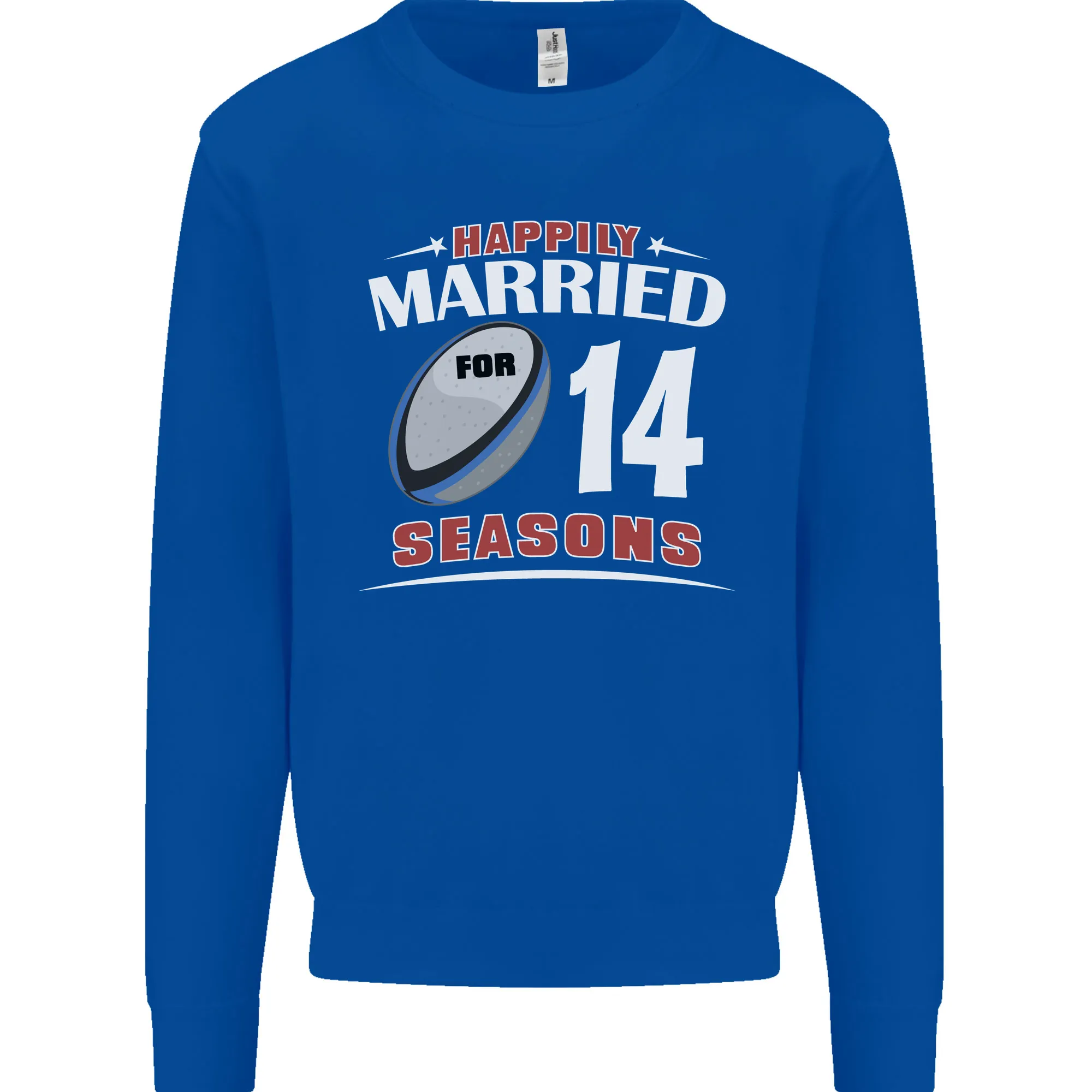 14 Year Wedding Anniversary 14th Rugby Mens Sweatshirt Jumper