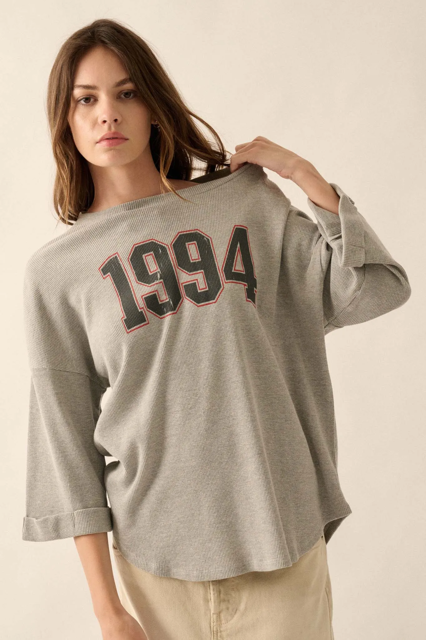 1994 Three-Quarter Sleeve Thermal Graphic Tee