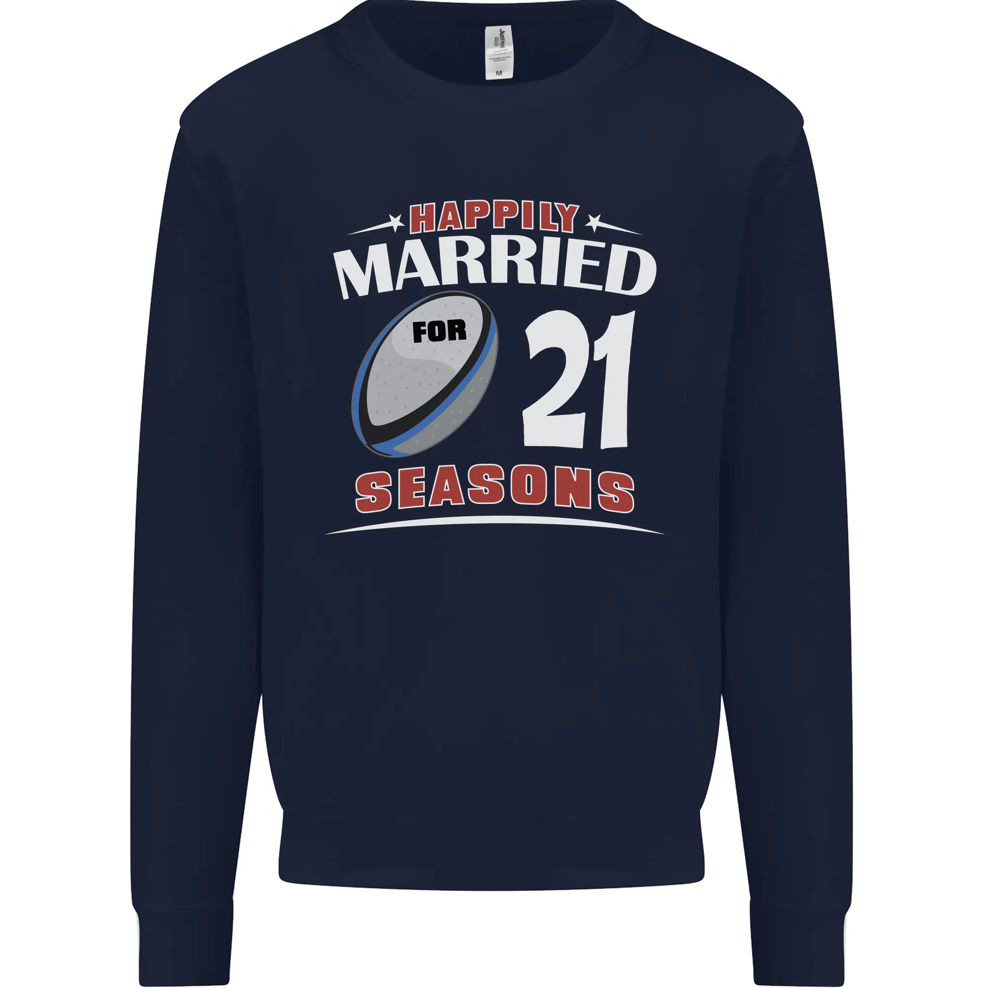 21 Year Wedding Anniversary 21st Rugby Mens Sweatshirt Jumper