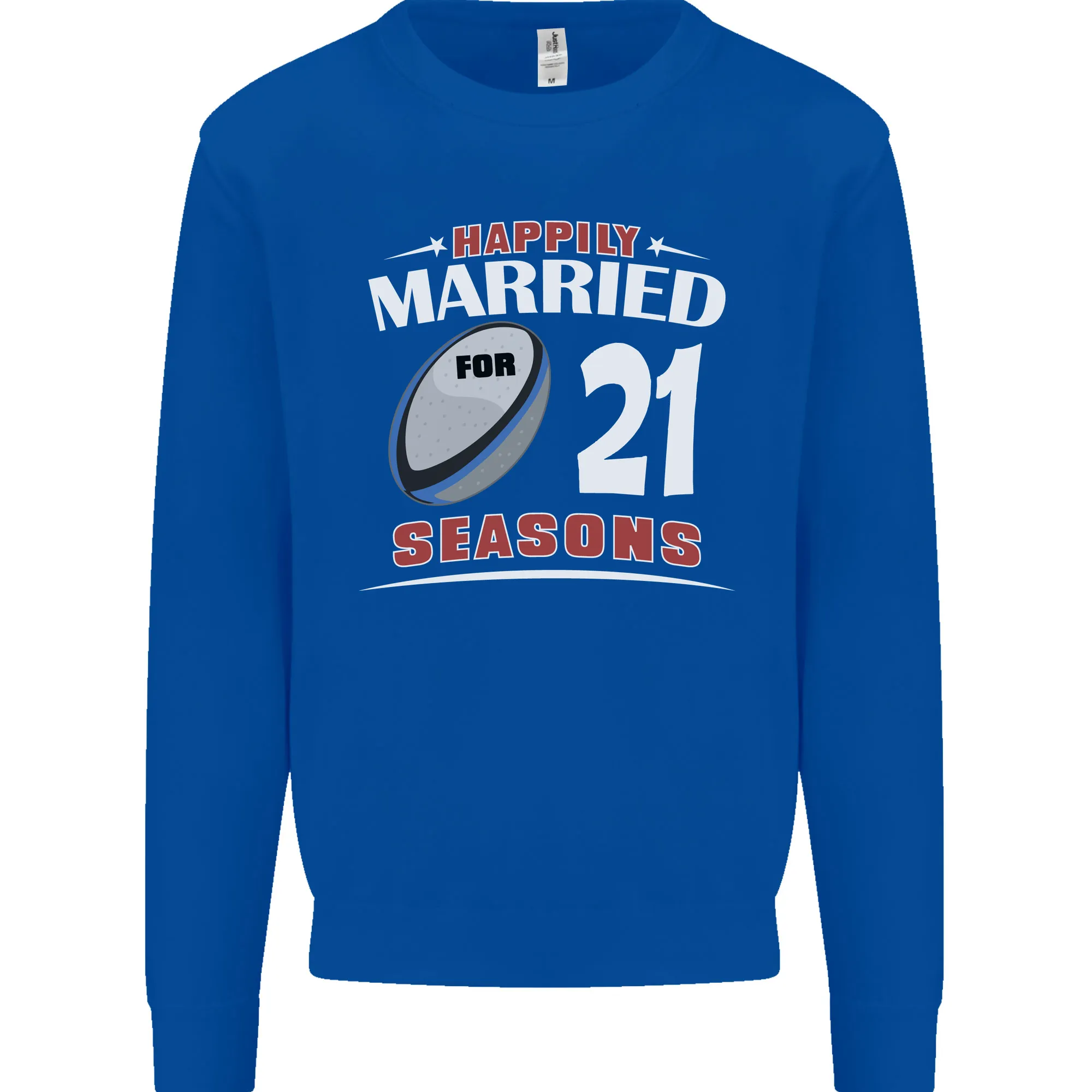 21 Year Wedding Anniversary 21st Rugby Mens Sweatshirt Jumper