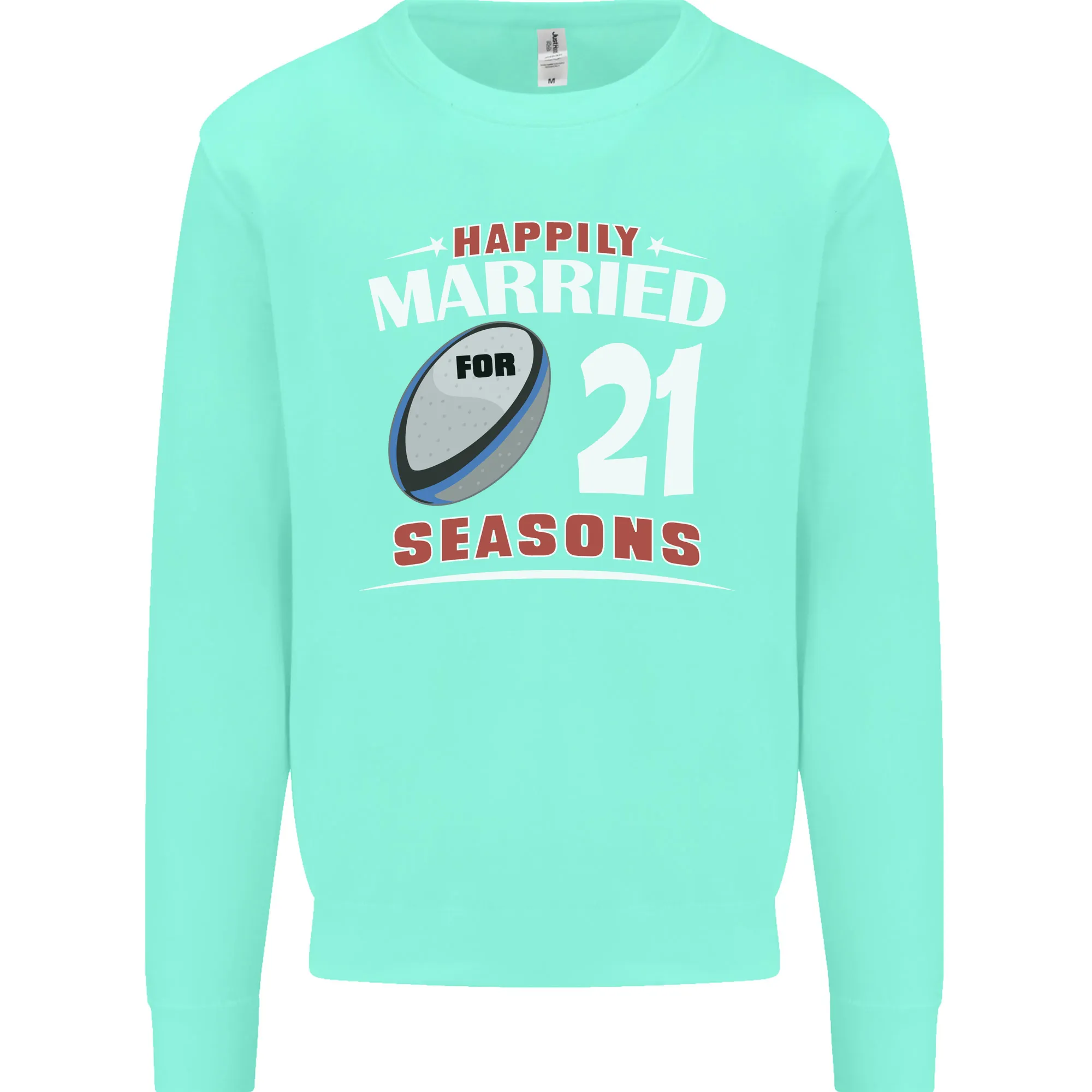 21 Year Wedding Anniversary 21st Rugby Mens Sweatshirt Jumper