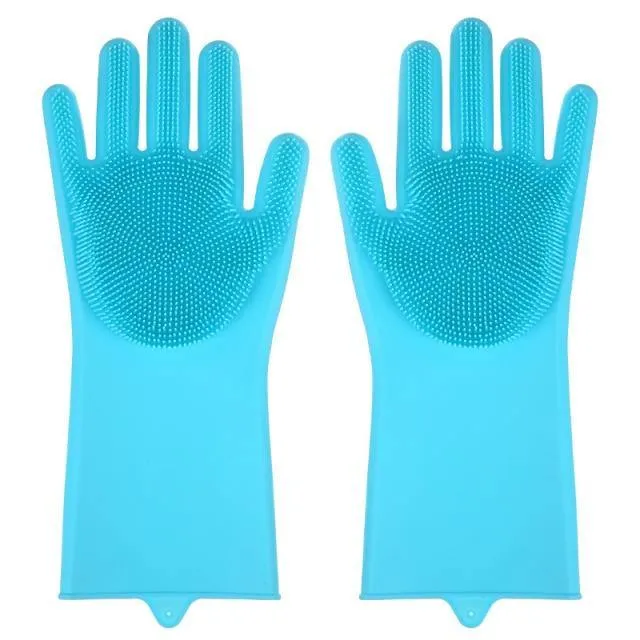 2pcs Silicone Washing Gloves