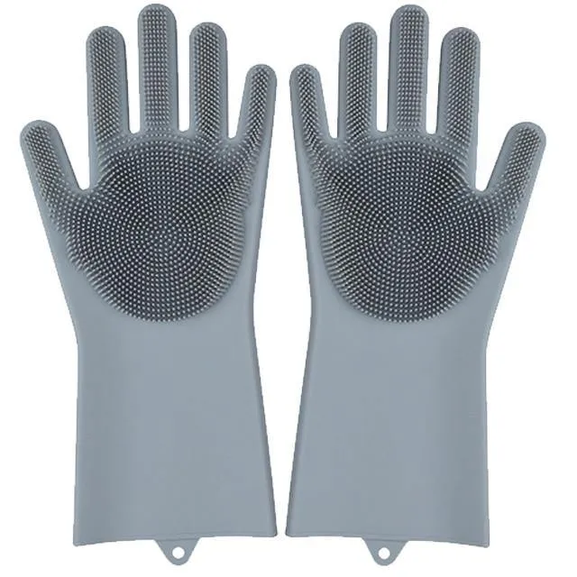 2pcs Silicone Washing Gloves