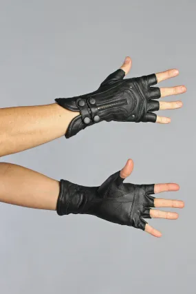 5D x Steam Trunk Archery Leather Gloves - Black