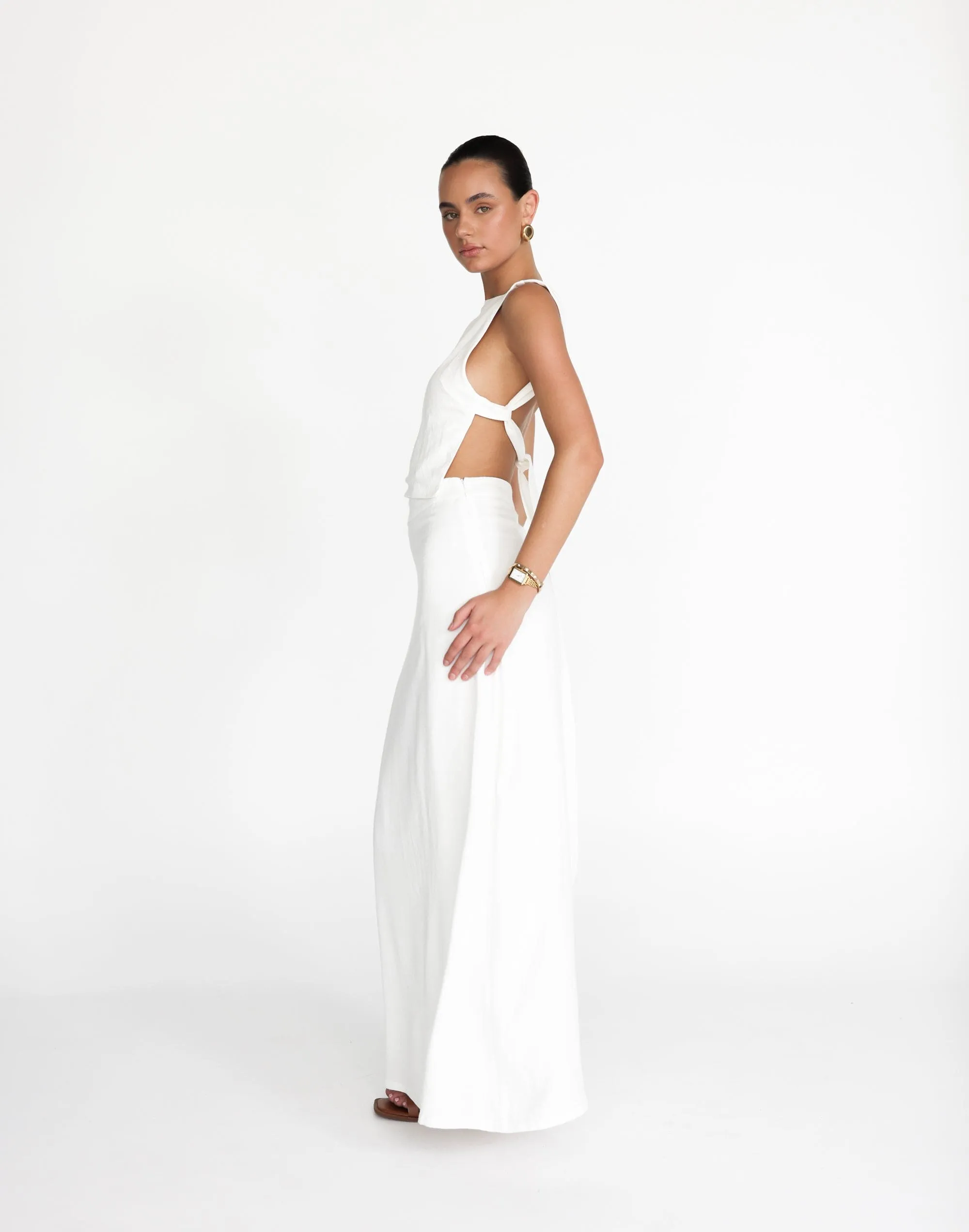 Aleah Maxi Skirt (White)