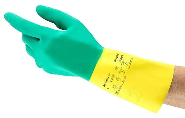 Ansell Alphatec Neoprene & Natural Rubber Blend Safety Work Glove Glove Safety Work Ntrl Rubberneoprene Twotone Sz 9 144Pr/Cs