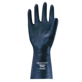 Ansell Neoprene Gloves, 9, Black, 29-865-9