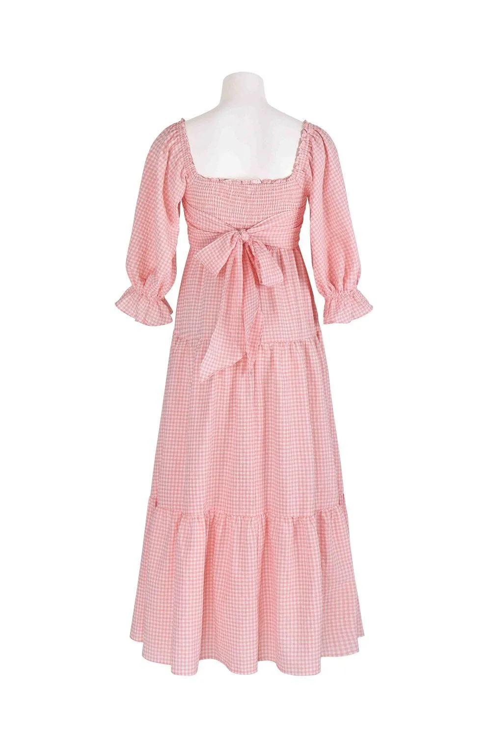 April Maxi Dress - Pink Gingham