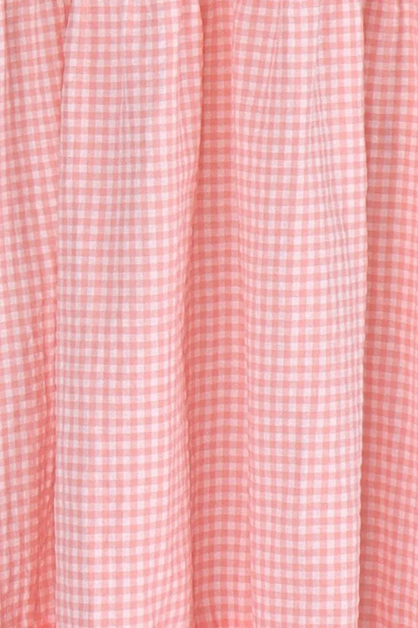 April Maxi Dress - Pink Gingham