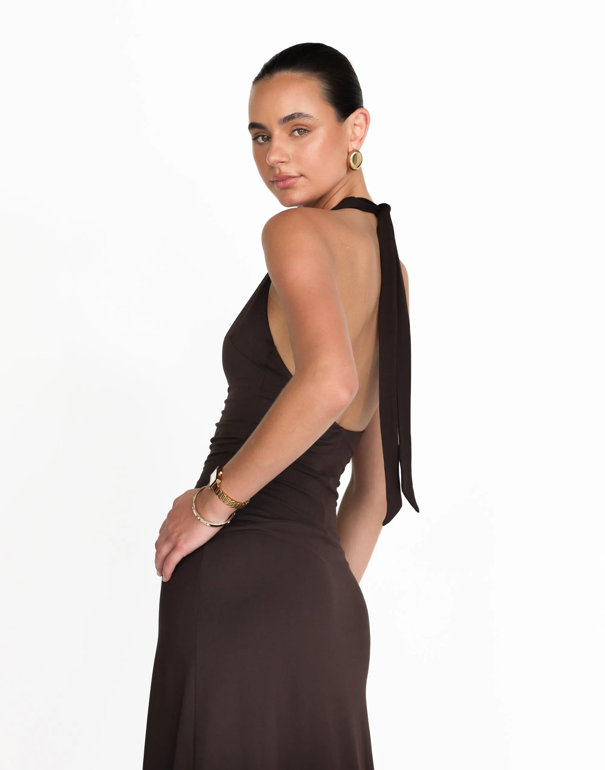 Araminta Maxi Dress (Chocolate)