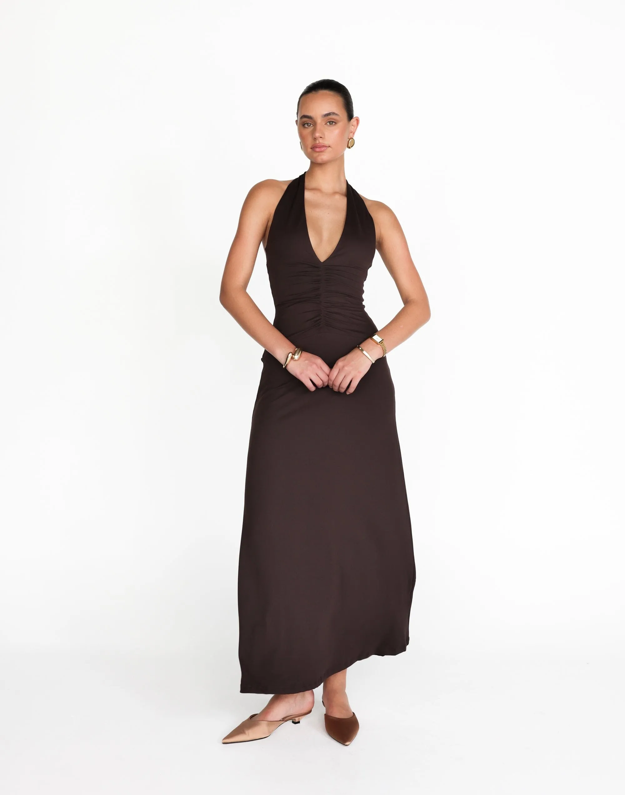 Araminta Maxi Dress (Chocolate)