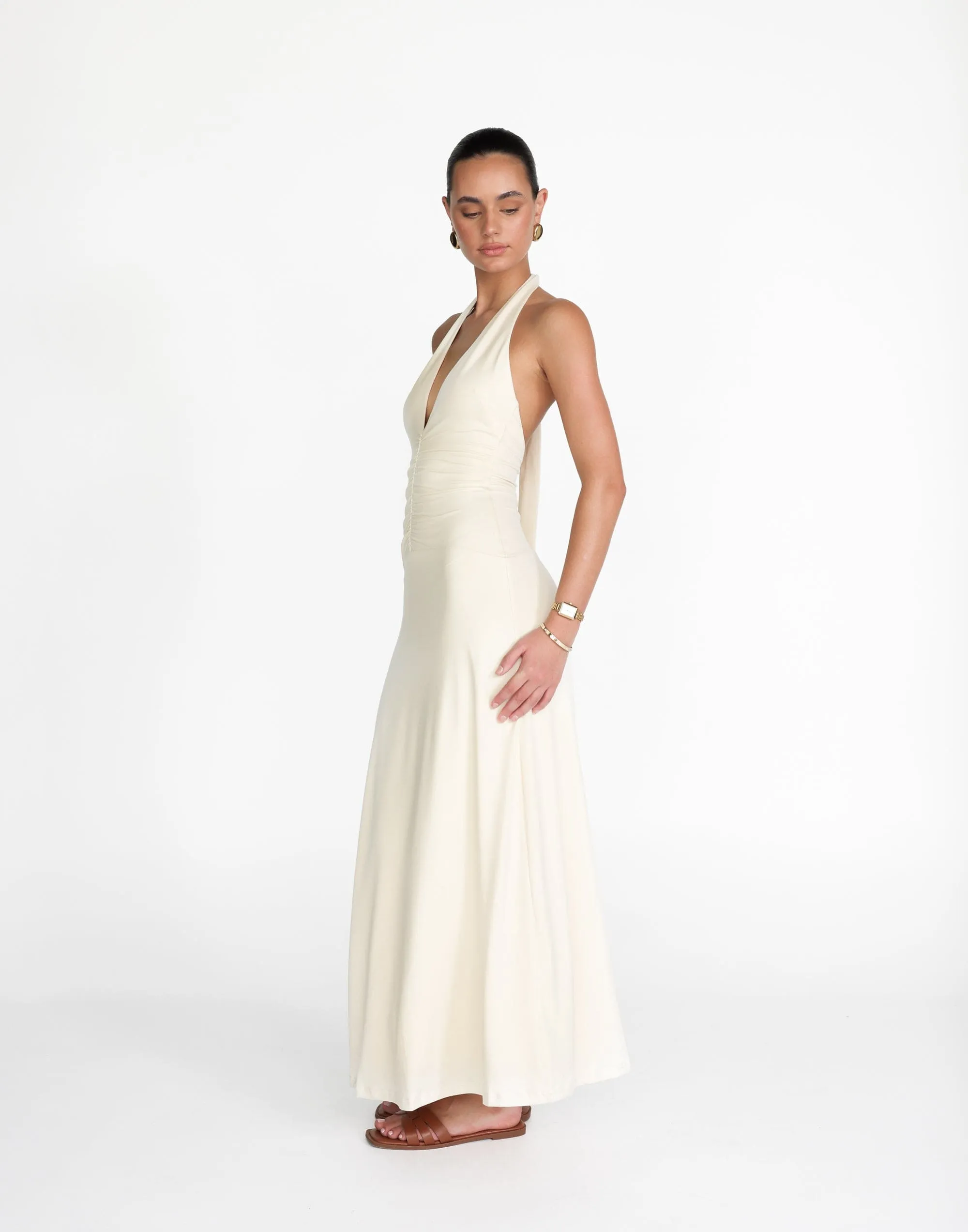 Araminta Maxi Dress (Oat)