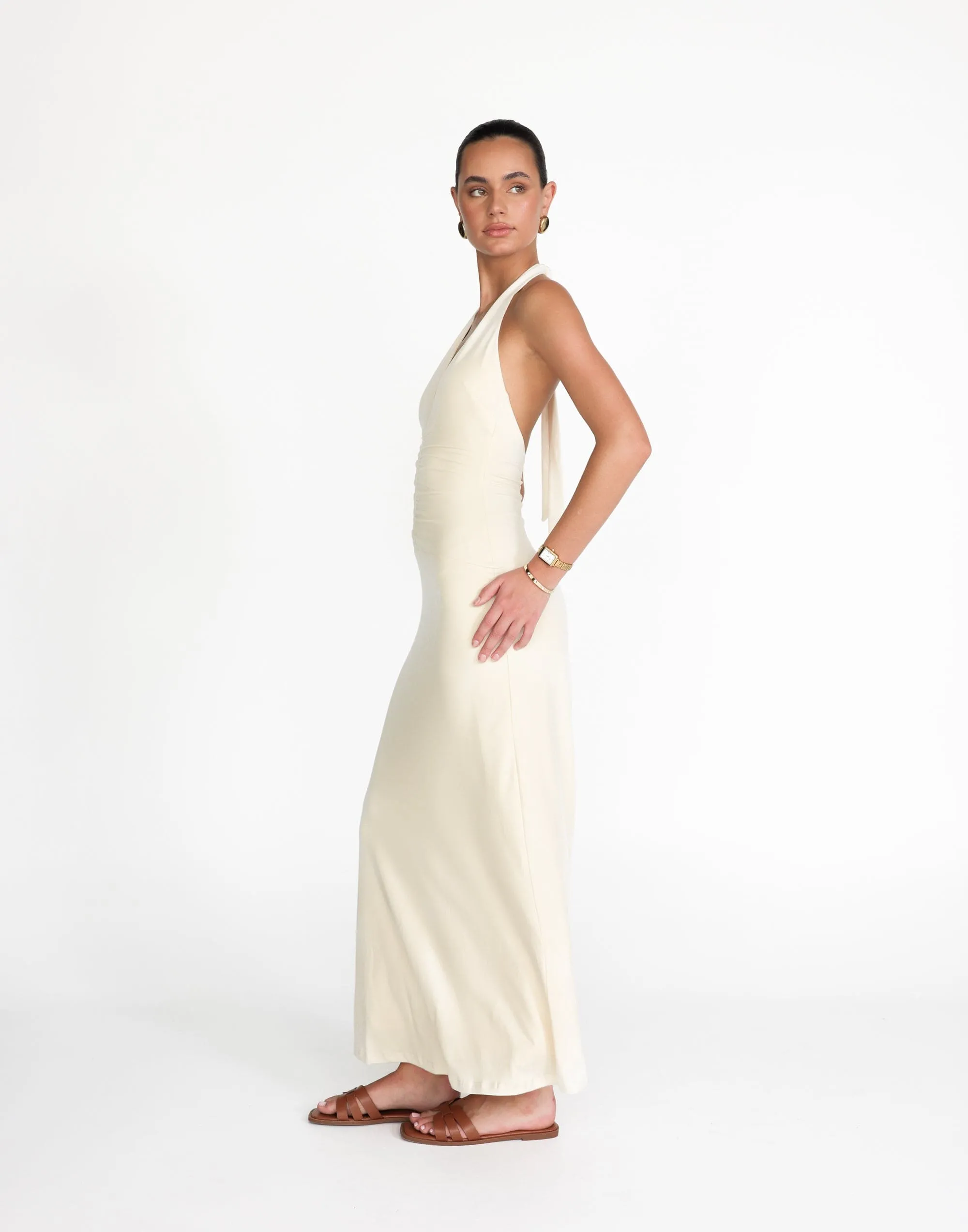 Araminta Maxi Dress (Oat)