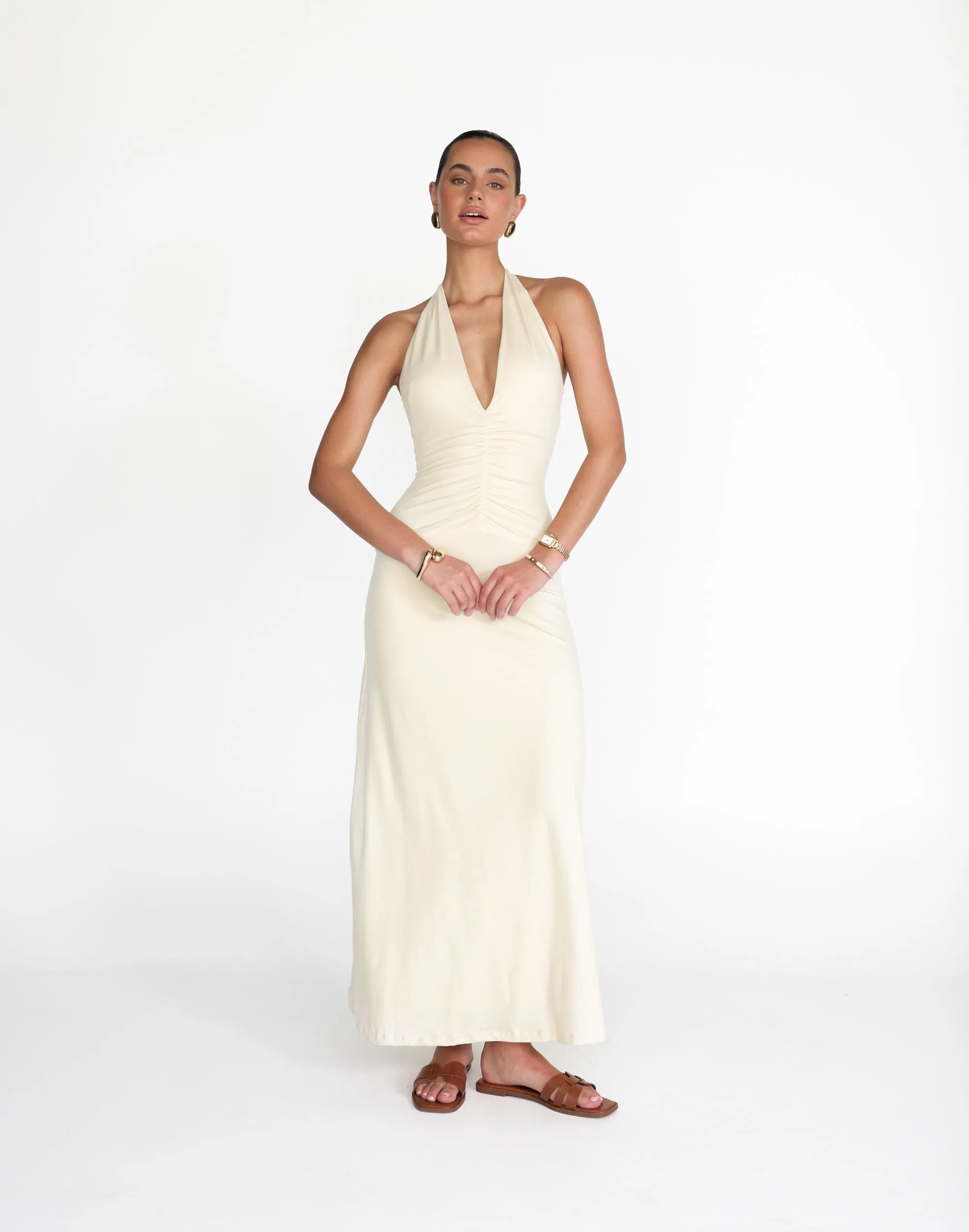 Araminta Maxi Dress (Oat)