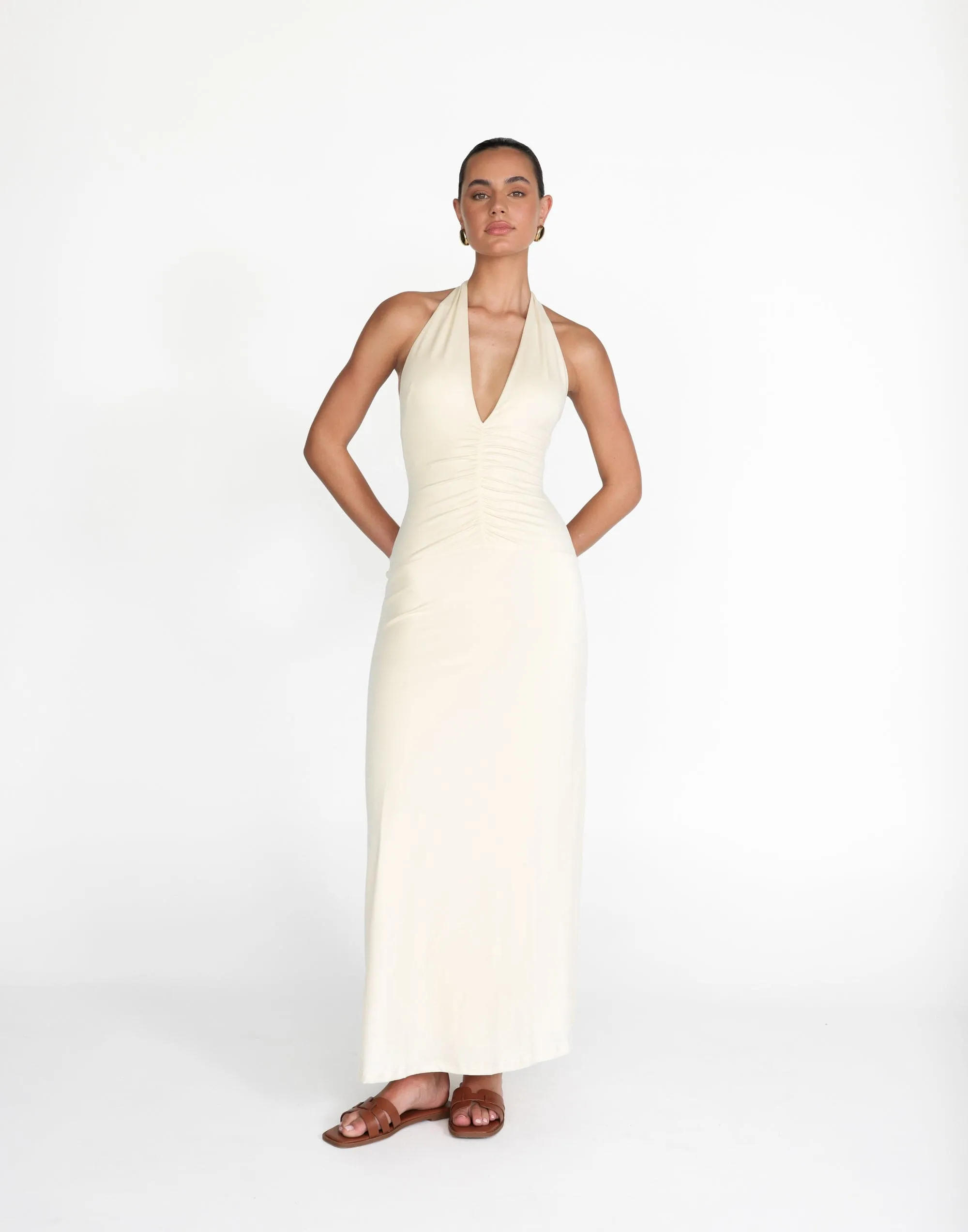 Araminta Maxi Dress (Oat)