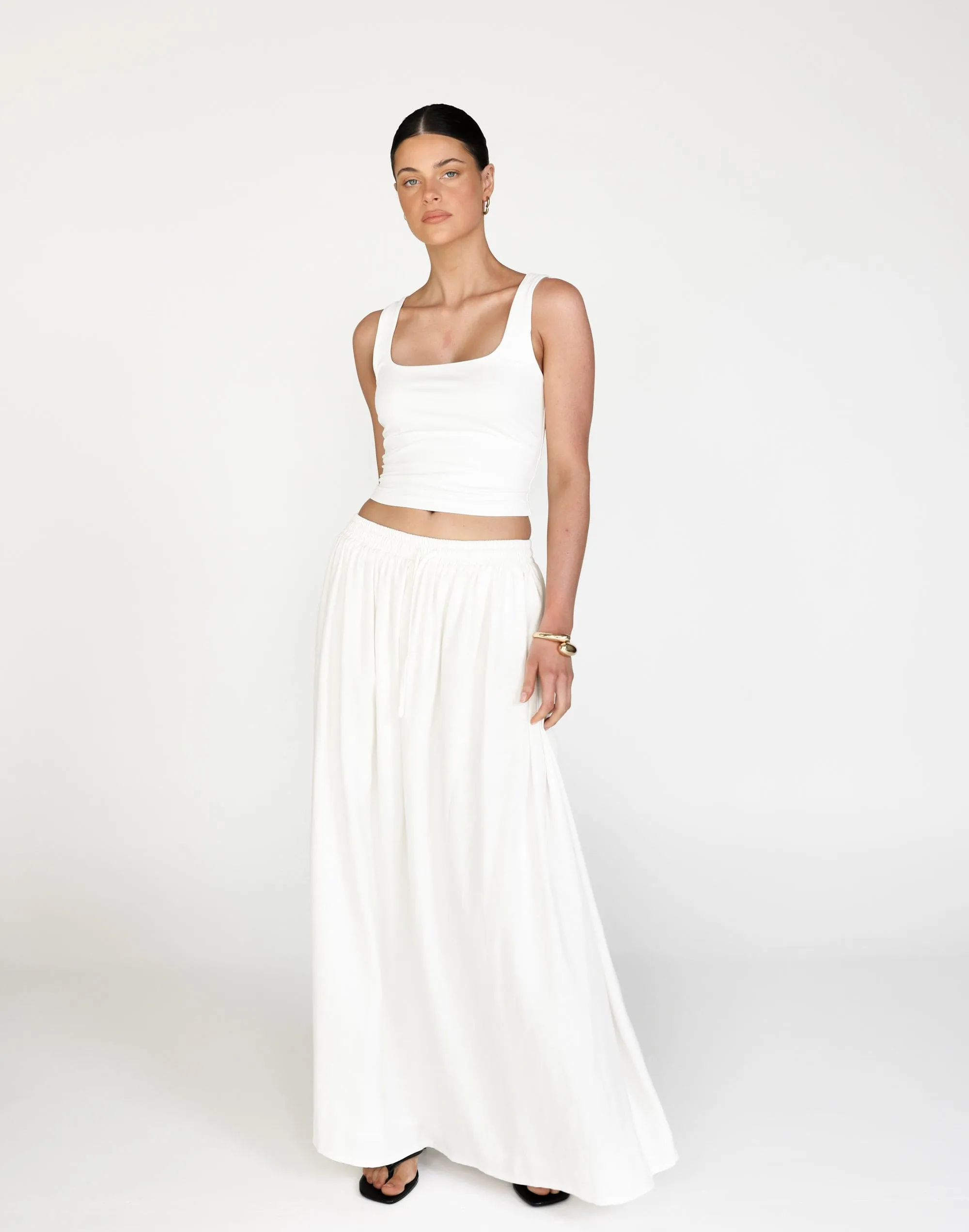 Aviana Maxi Skirt (White)