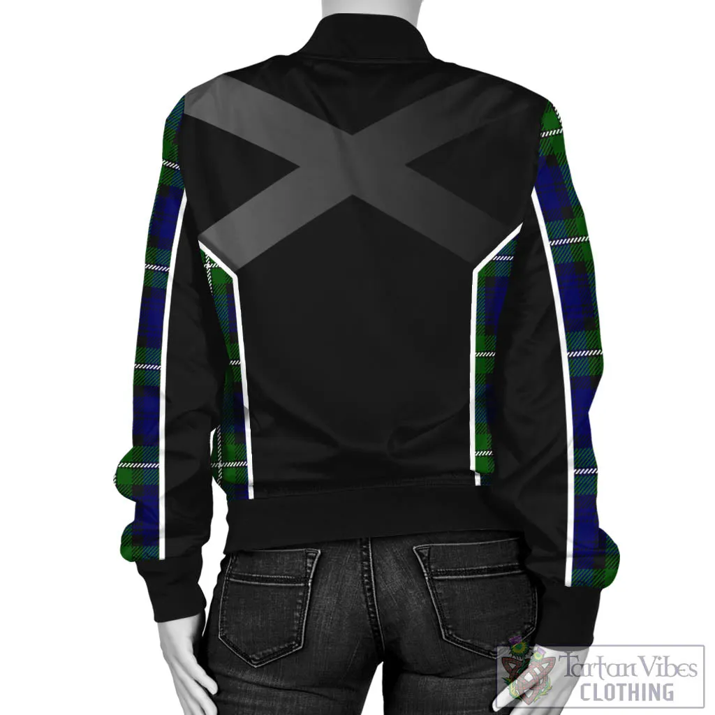 Bannerman Tartan Bomber Jacket with Family Crest and Scottish Thistle Vibes Sport Style