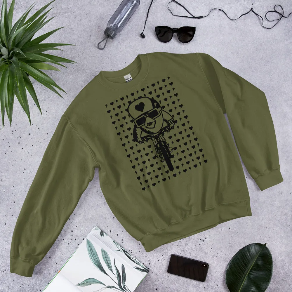 Bike Birdy Bolts Sweatshirt Olive