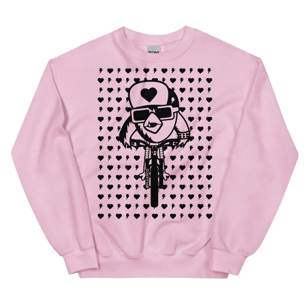 Bike Birdy Bolts Sweatshirt Pink