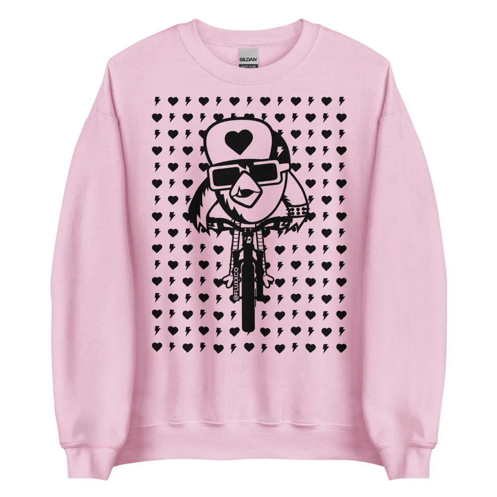 Bike Birdy Bolts Sweatshirt Pink