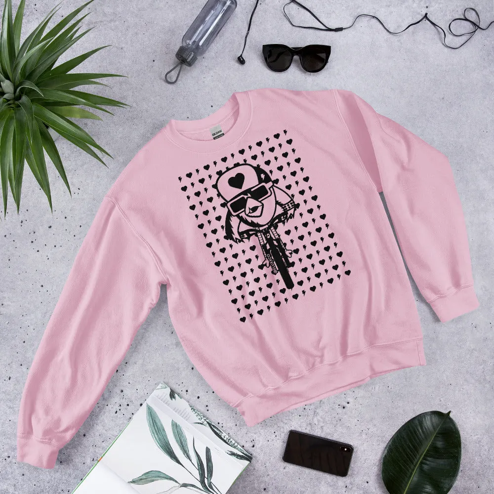 Bike Birdy Bolts Sweatshirt Pink