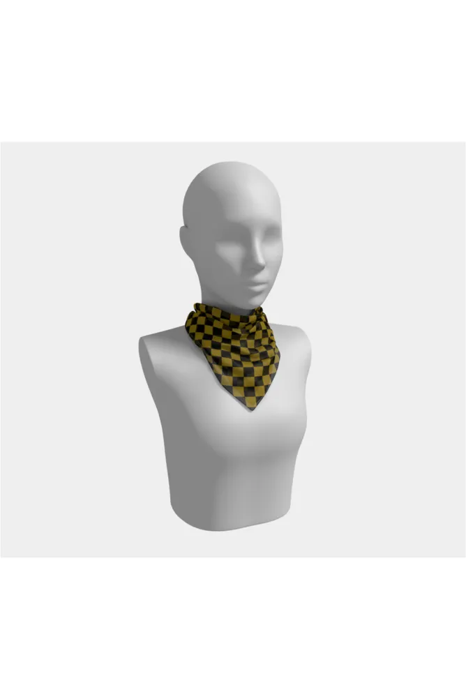 Black and Gold Diamonds Square Scarf