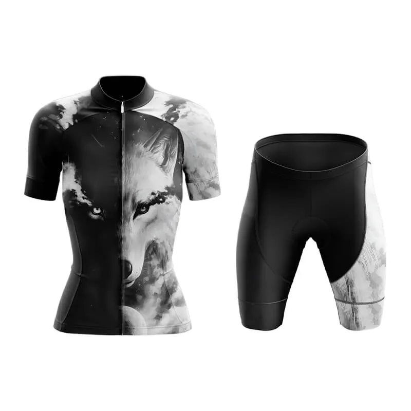 Black and White Wolf (V1) Club Cycling Kit