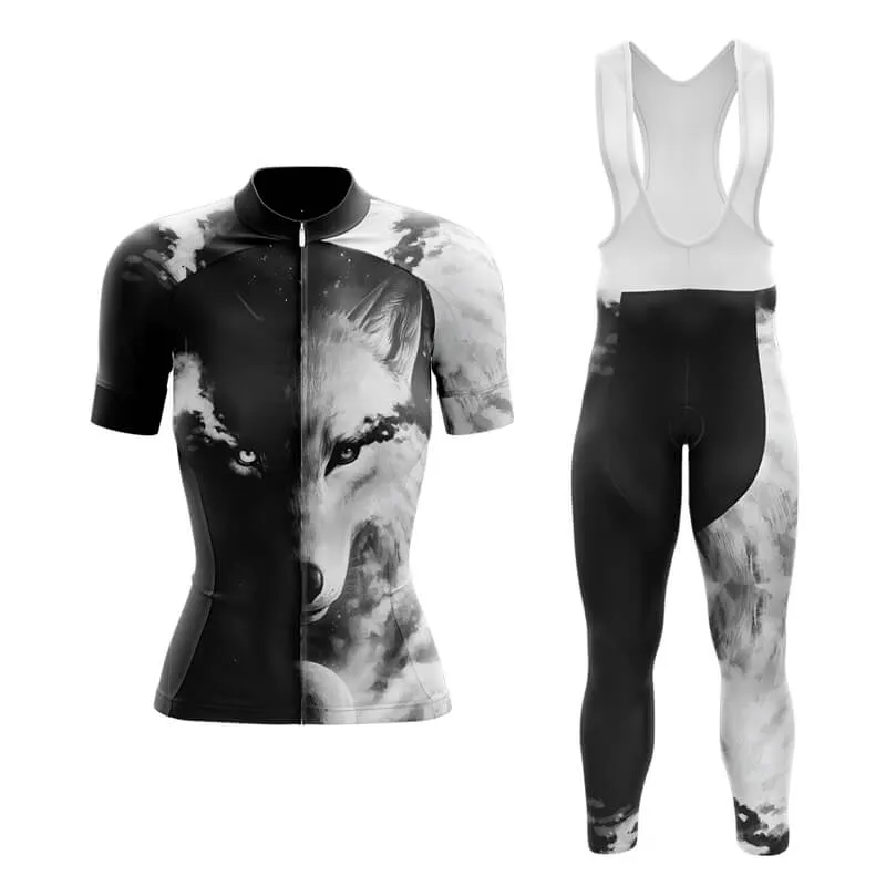 Black and White Wolf (V1) Club Cycling Kit