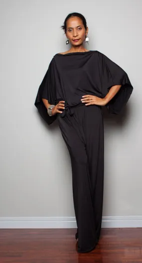 Black Kaftan top Jumpsuit