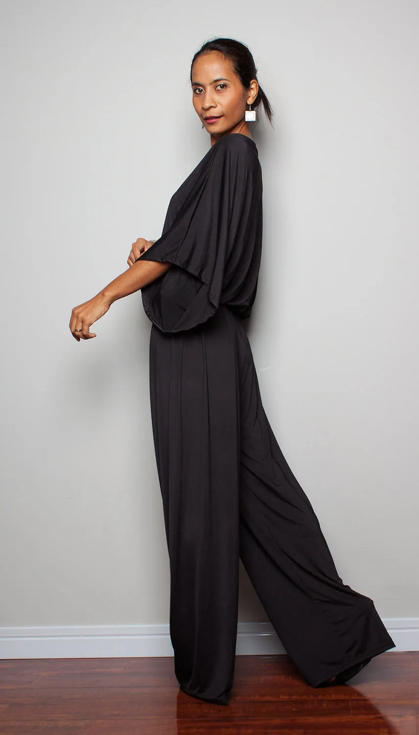 Black Kaftan top Jumpsuit