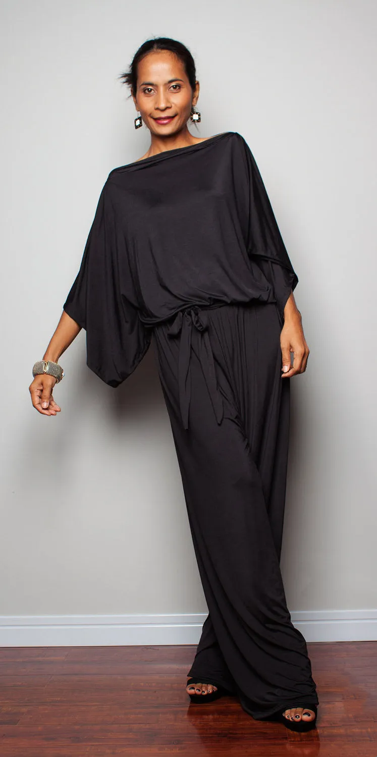 Black Kaftan top Jumpsuit