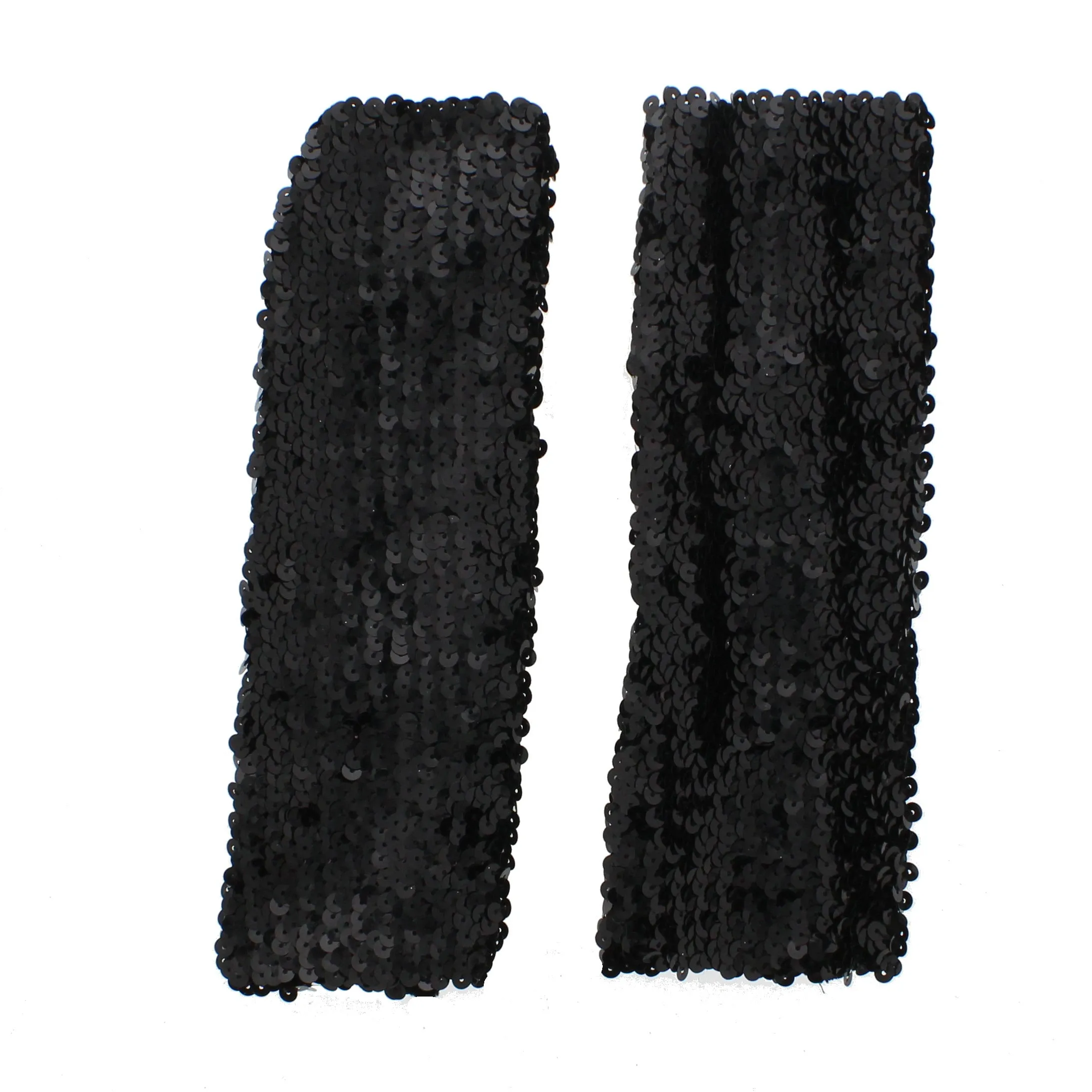 Black Sequin Fingerless Sleeve Gloves