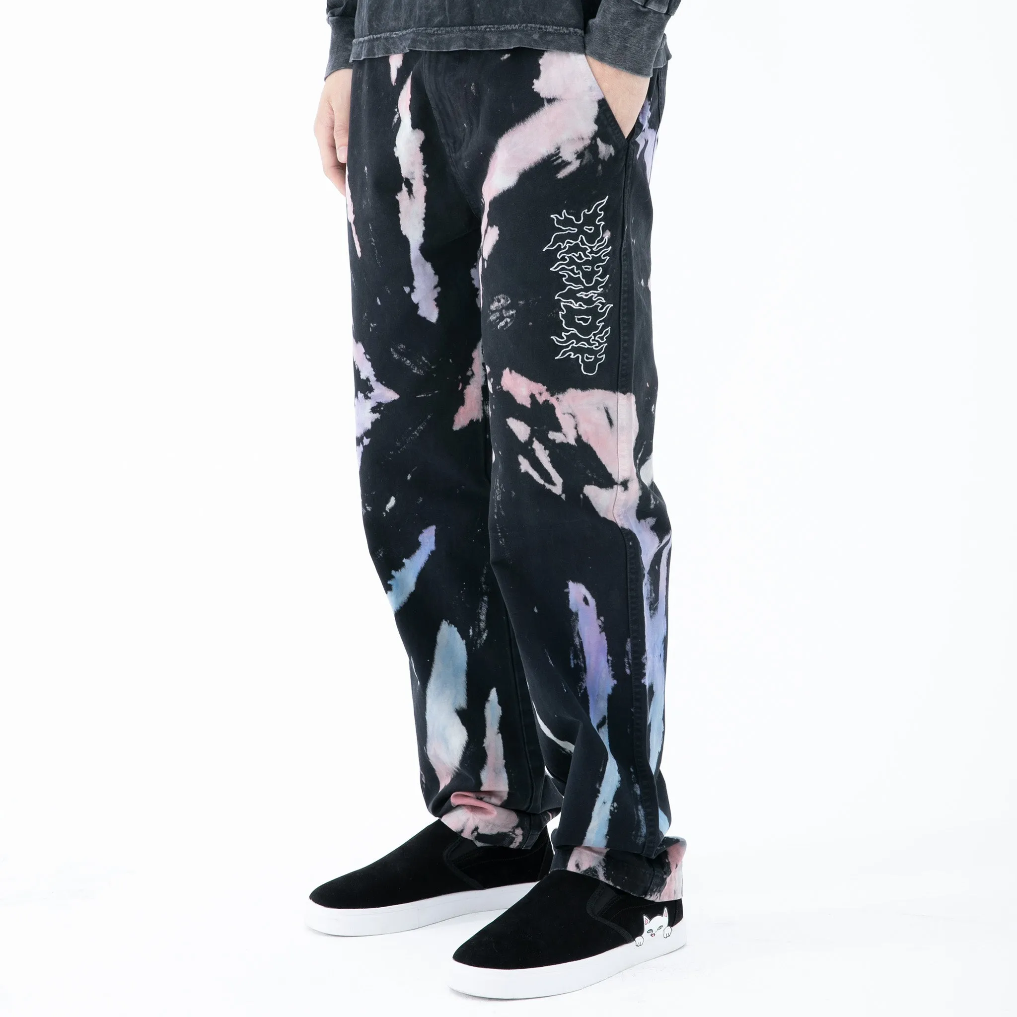 Blaze Pants (Black/Peach/Purple Tie Dye)