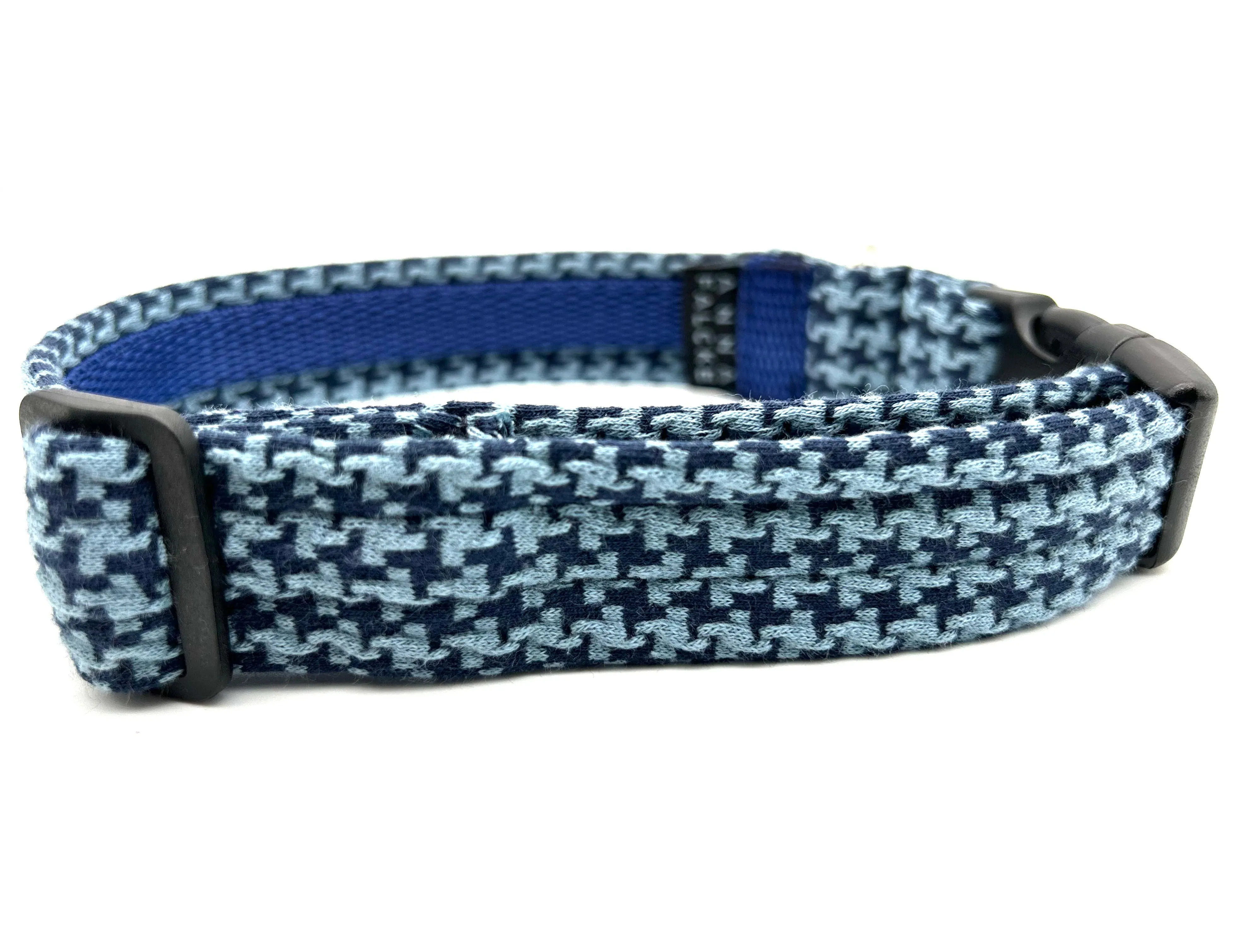 Blue dogtooth Design - Luxury Dog Lead set