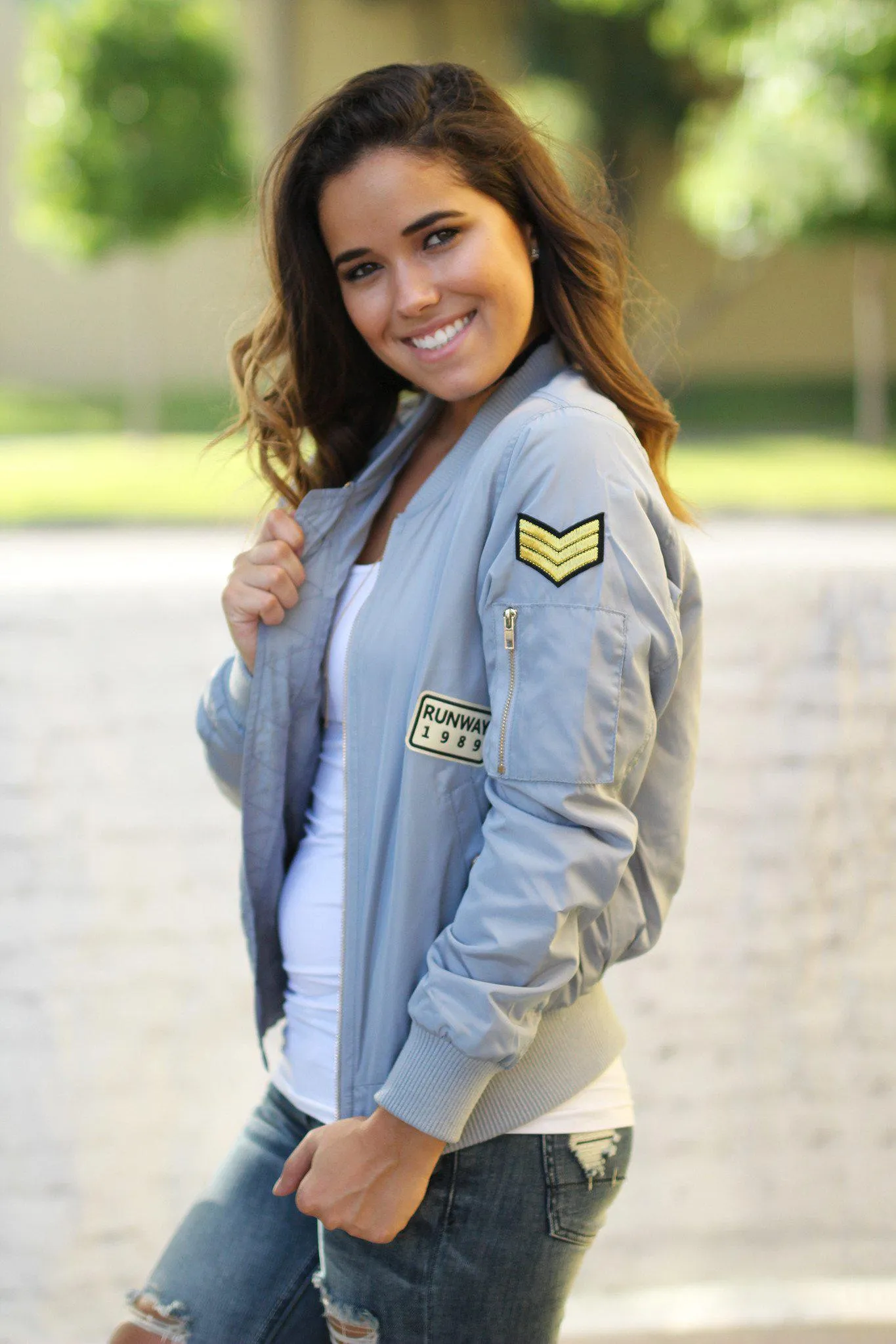 Bomber Jacket with Patches