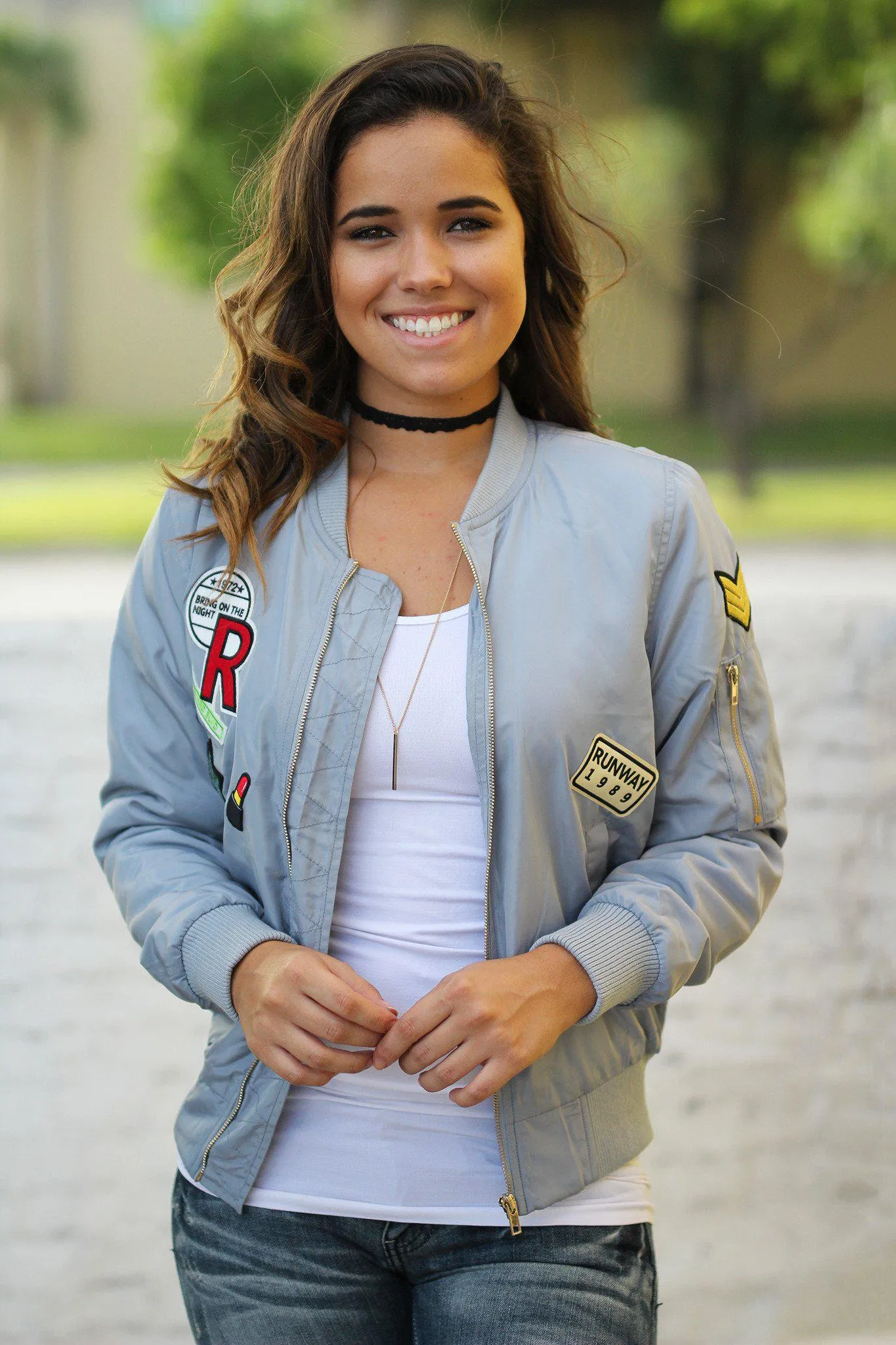 Bomber Jacket with Patches