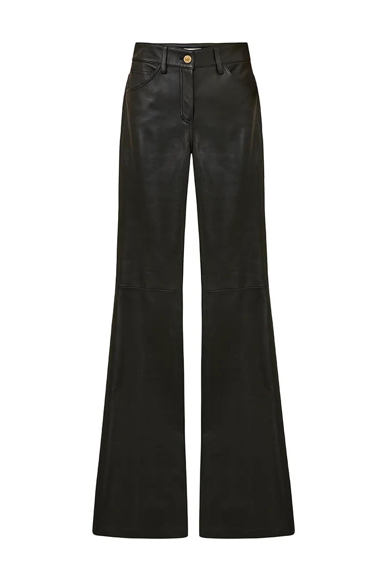 Bordeaux Vegan Leather Pants