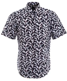 BOSS Luka_F Short Sleeve Shirt in Navy