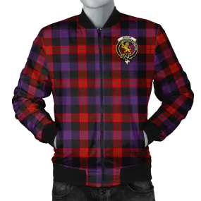 Broun Modern Tartan Bomber Jacket with Family Crest