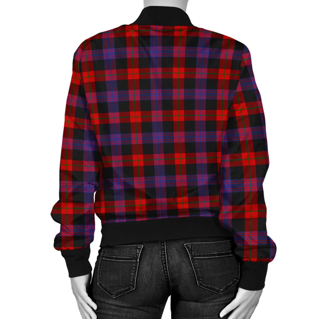 Broun Modern Tartan Bomber Jacket with Family Crest