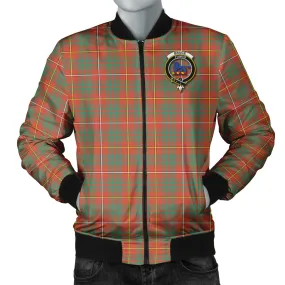 Bruce Ancient Tartan Bomber Jacket with Family Crest