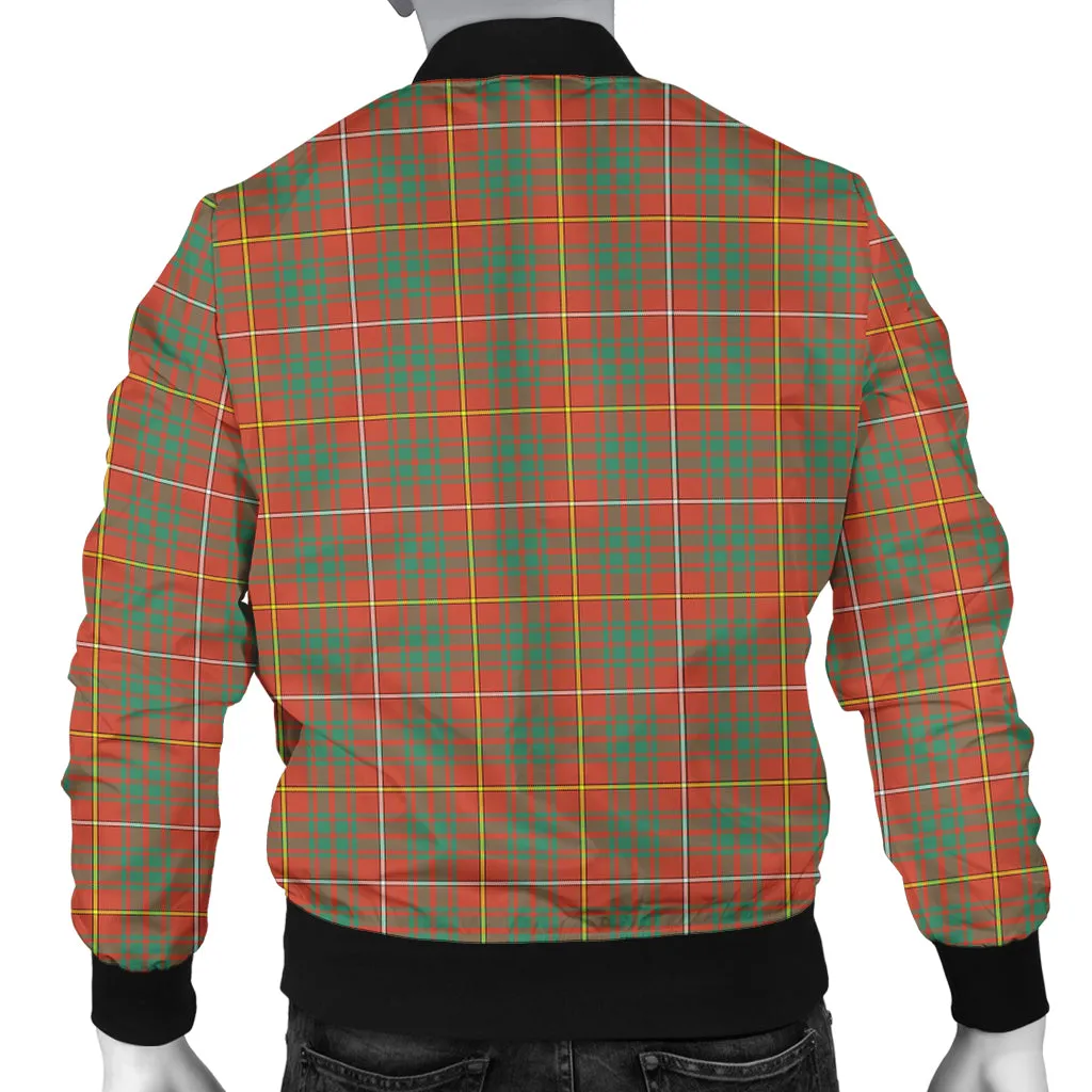 Bruce Ancient Tartan Bomber Jacket with Family Crest