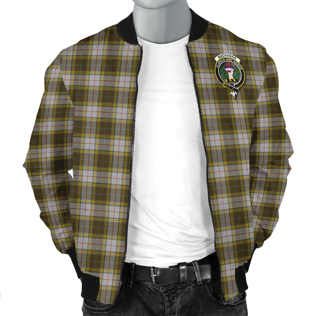 Buchanan Dress Tartan Bomber Jacket with Family Crest